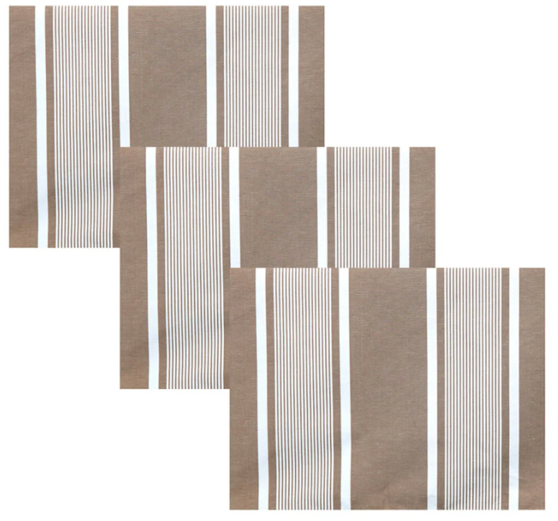 placemats Yvonne taupe wit