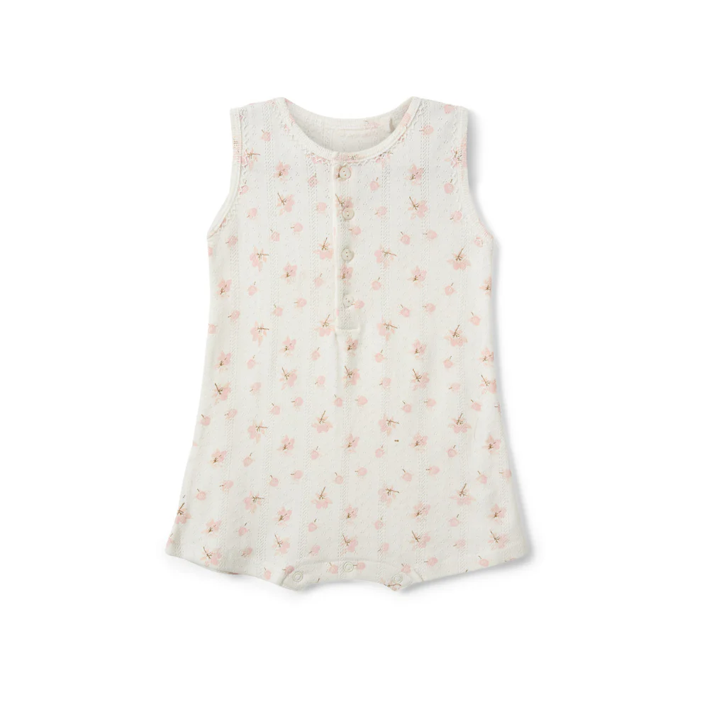 Jumpsuit Tine – Katoen – Bloemtjes/roze – Sofie Schnoor