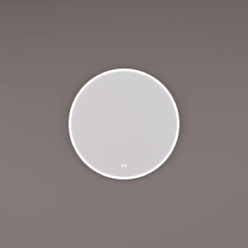 Hipp Design SPV 13000 BL ronde mat zwarte spiegel met direct kleurenwissel verlichting en verwarming