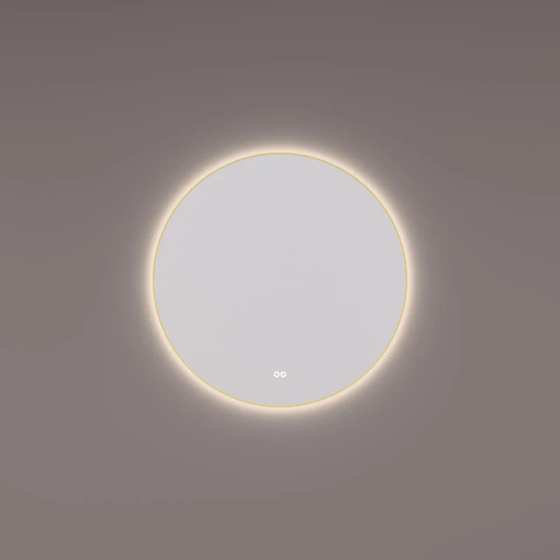 Hipp Design SPV 13500 MES ronde spiegel messing met indirecte kleurenwissel verlichting en verwarming