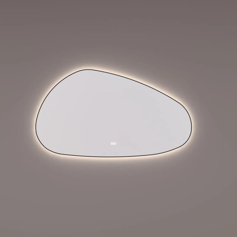 Hipp Design SPV 13600 BL organische spiegel mat zwart met indirecte kleurenwissel verlichting en verwarming