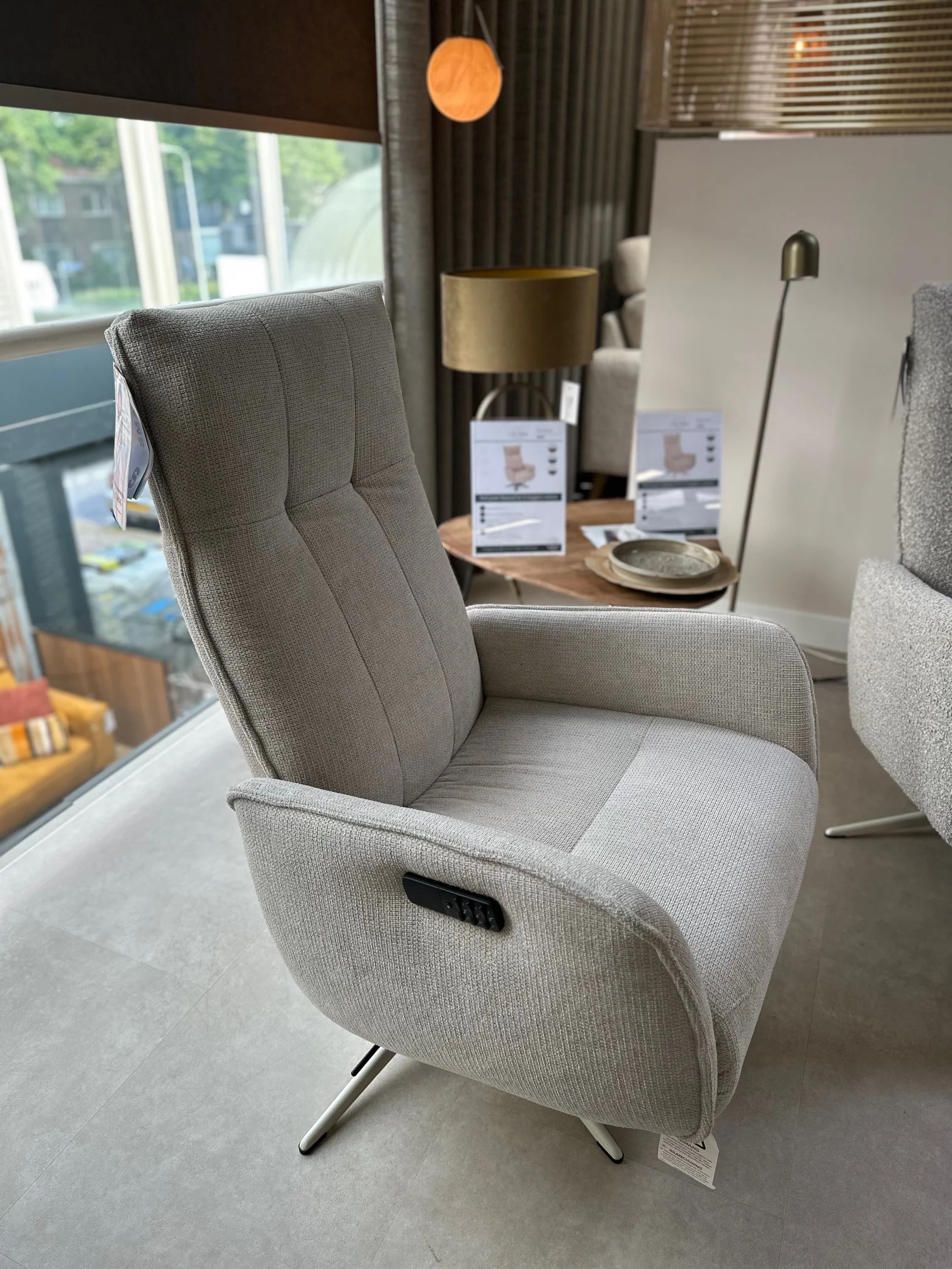 HK Fauteuil LIEKE 3 motoren + gaslift Polaris Greige Small