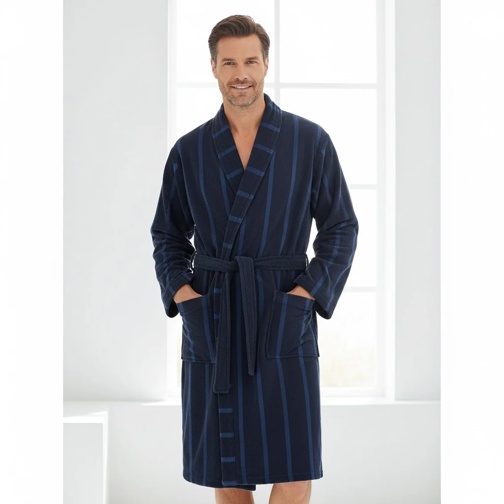 Badjas Navy Blue Stripe