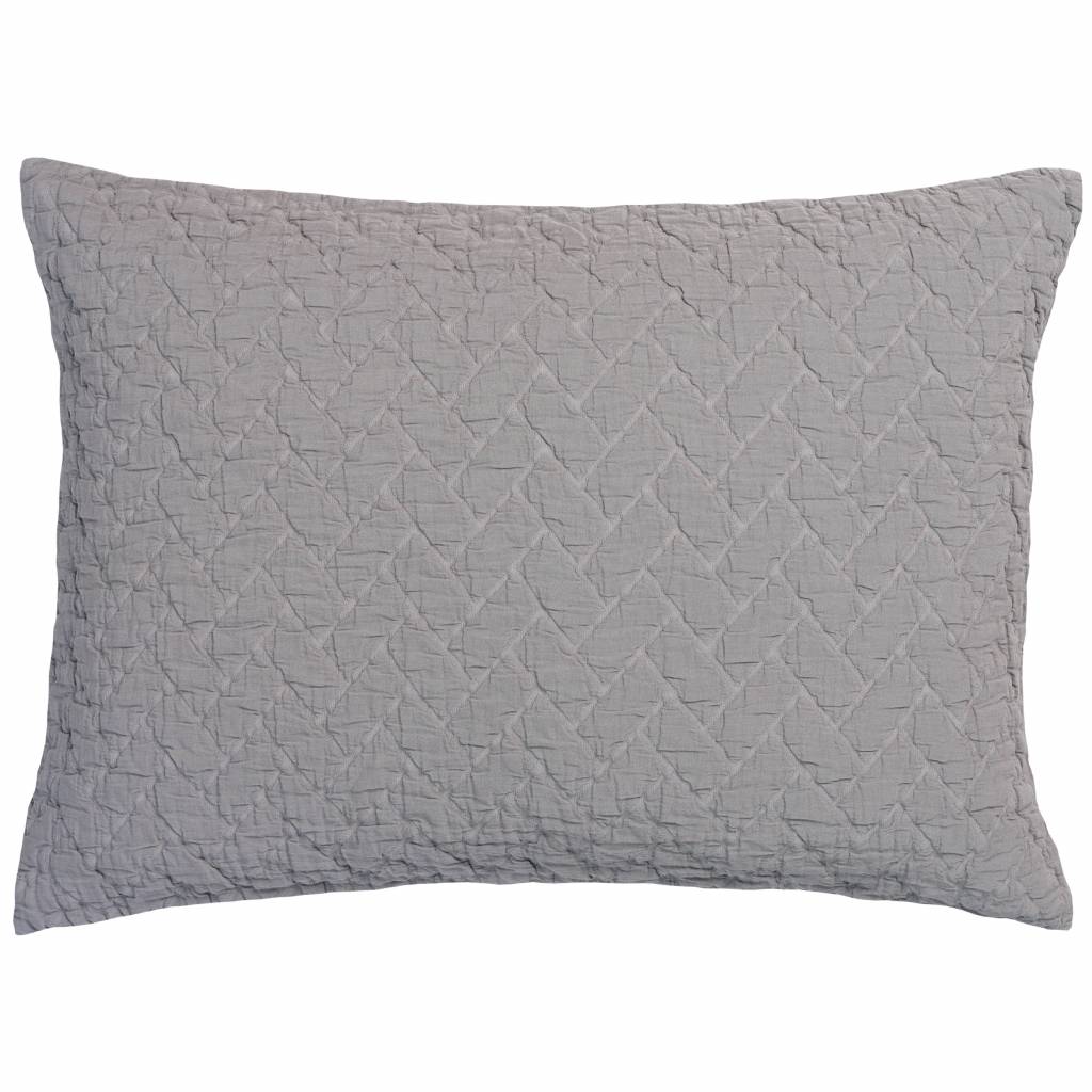 Vandyck PURE 10 G.DYED Kussensloop Steelgrey 40×55 cm incl. binnenkussen
