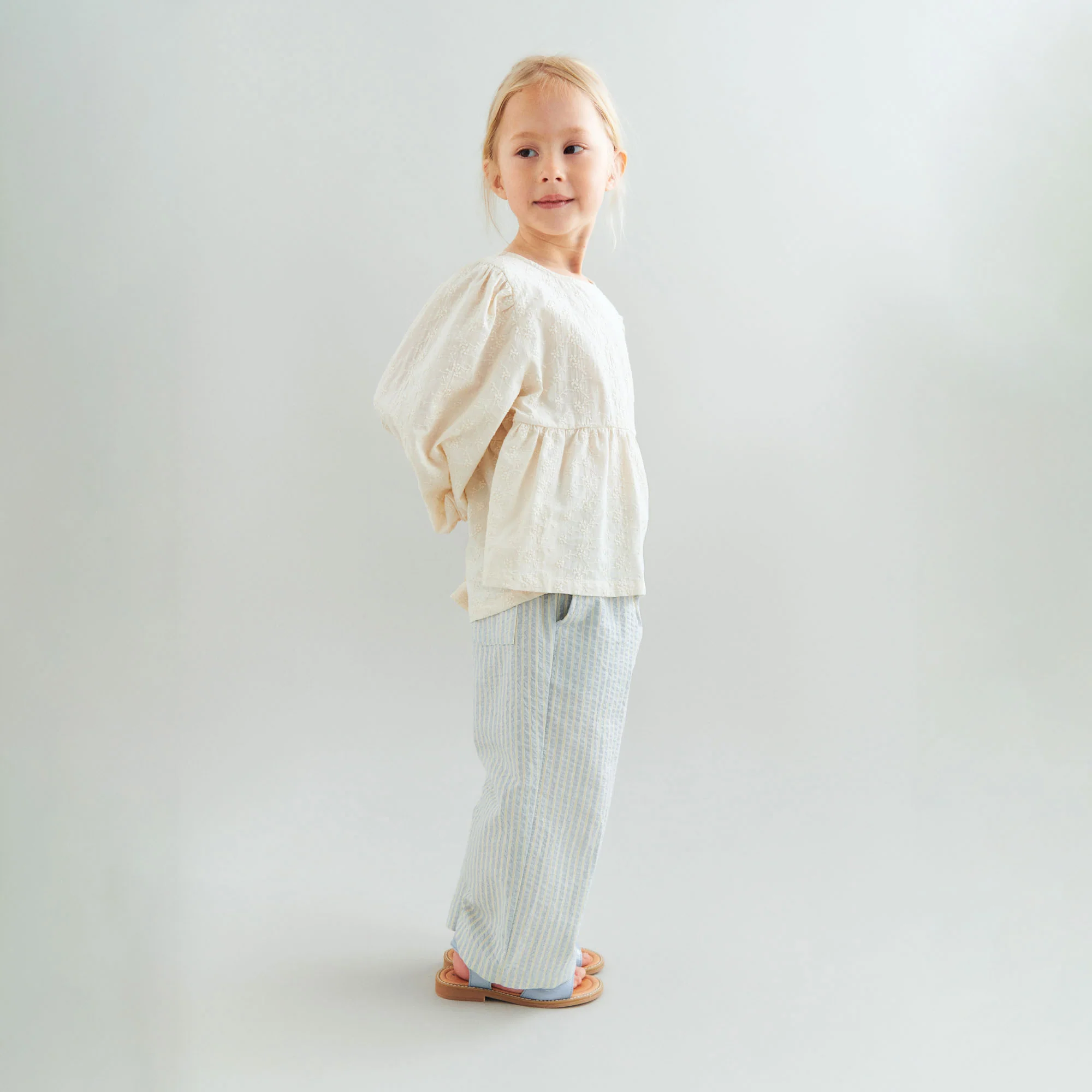 Blouse L/S Addie – Biologisch katoen – Eggshell/Creme – Wheat
