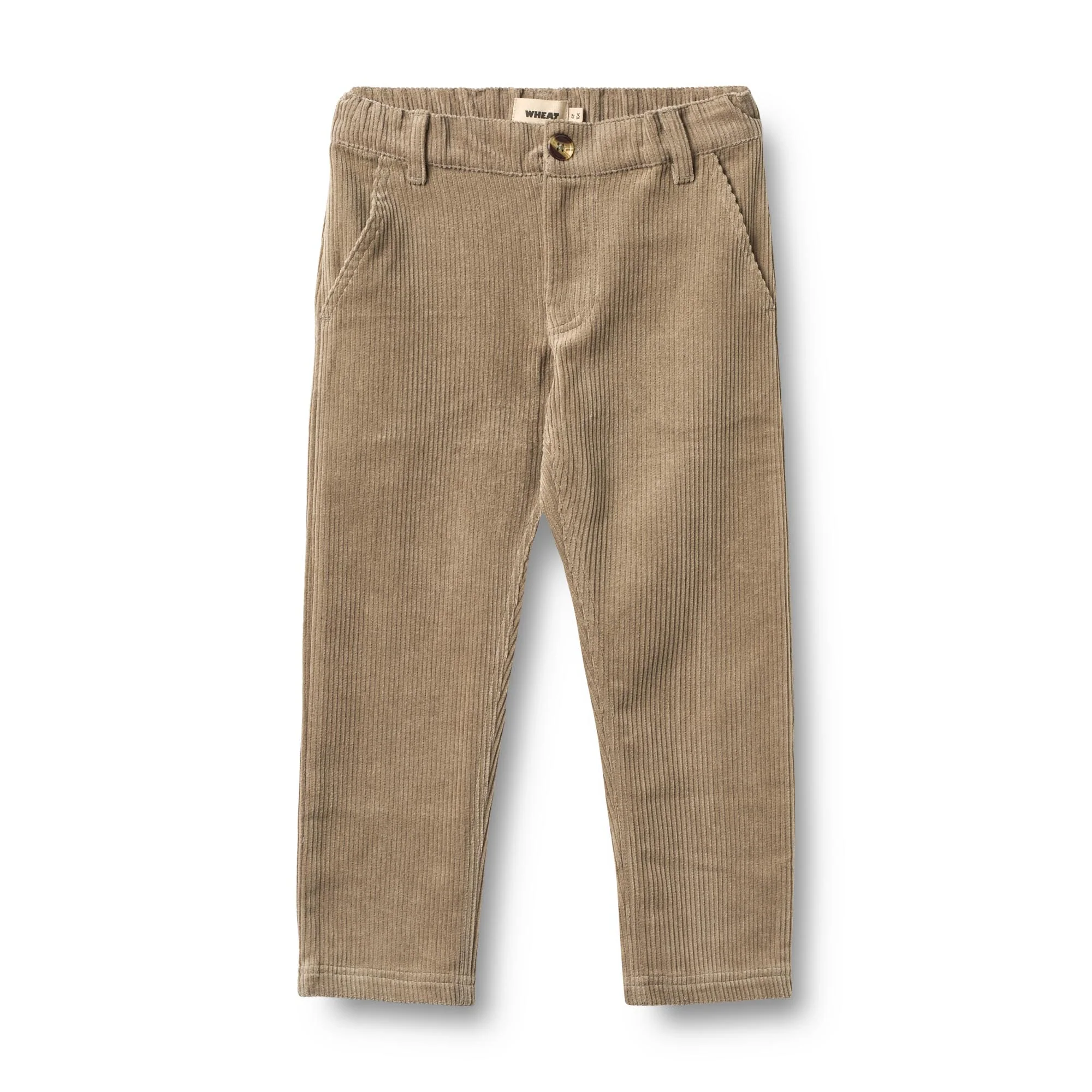 Corduroy broek Hugo – Biologisch katoen – Grey stone/beige – Wheat